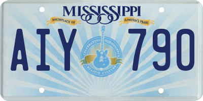 MS license plate AIY790