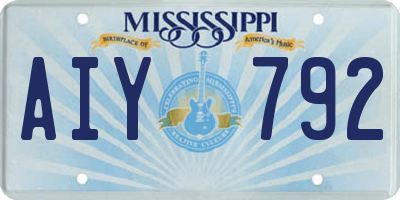 MS license plate AIY792