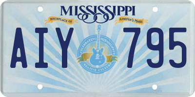 MS license plate AIY795