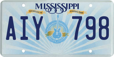 MS license plate AIY798