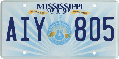 MS license plate AIY805