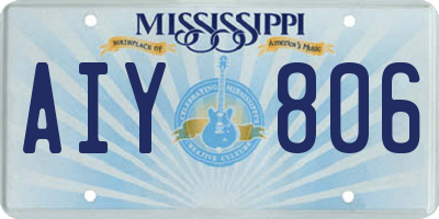 MS license plate AIY806