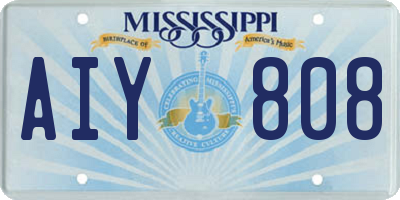MS license plate AIY808