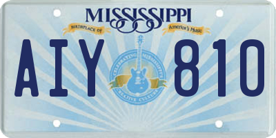 MS license plate AIY810