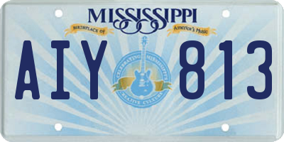 MS license plate AIY813