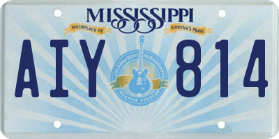 MS license plate AIY814
