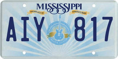 MS license plate AIY817