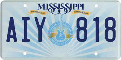 MS license plate AIY818
