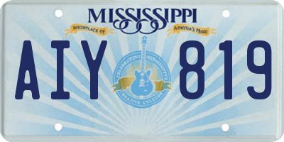 MS license plate AIY819
