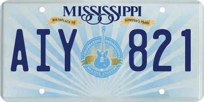 MS license plate AIY821