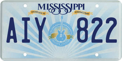MS license plate AIY822