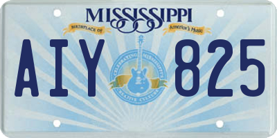 MS license plate AIY825
