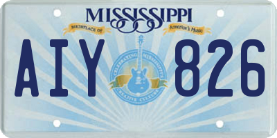 MS license plate AIY826