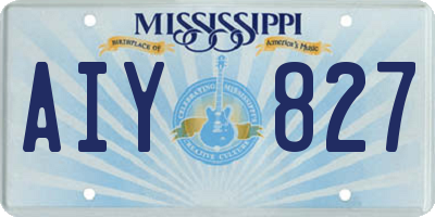 MS license plate AIY827