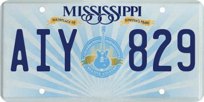 MS license plate AIY829