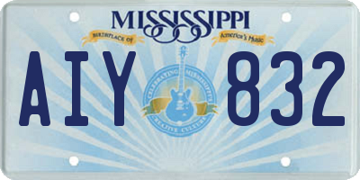 MS license plate AIY832