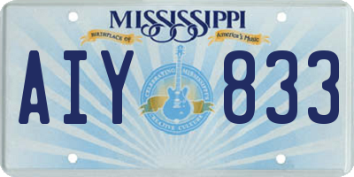 MS license plate AIY833