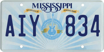 MS license plate AIY834