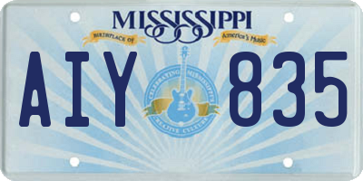 MS license plate AIY835