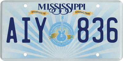 MS license plate AIY836