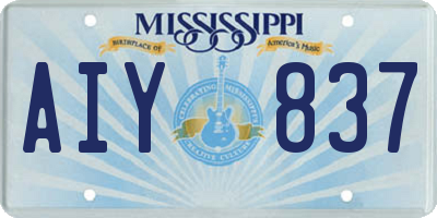 MS license plate AIY837