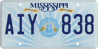 MS license plate AIY838