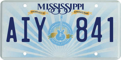 MS license plate AIY841