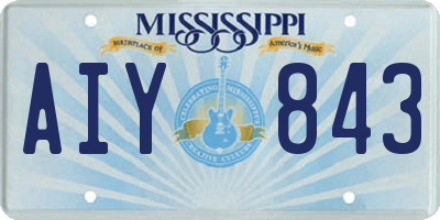 MS license plate AIY843