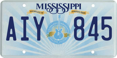 MS license plate AIY845