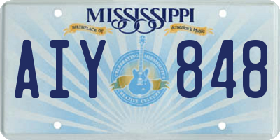 MS license plate AIY848