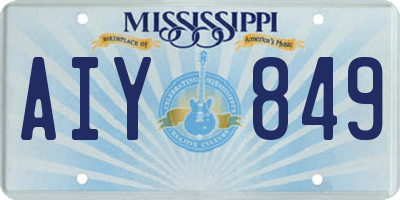 MS license plate AIY849