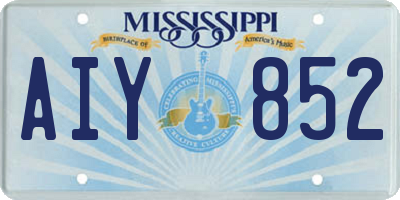MS license plate AIY852