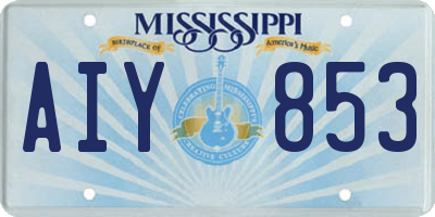 MS license plate AIY853