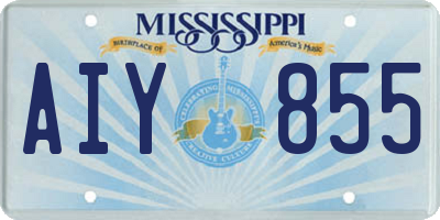 MS license plate AIY855
