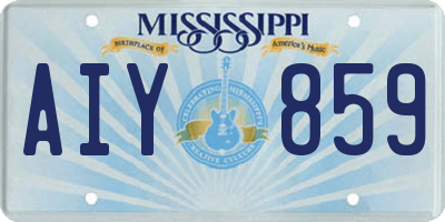 MS license plate AIY859