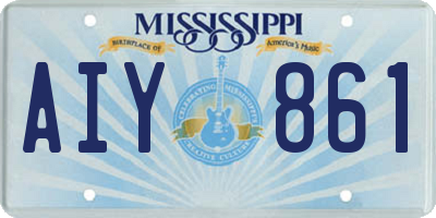 MS license plate AIY861