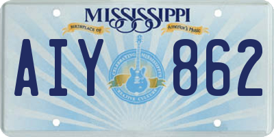 MS license plate AIY862