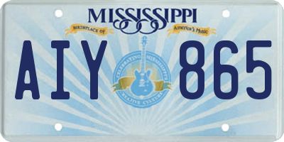 MS license plate AIY865