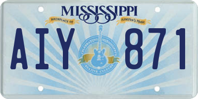 MS license plate AIY871