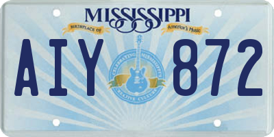 MS license plate AIY872