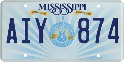 MS license plate AIY874