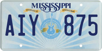 MS license plate AIY875