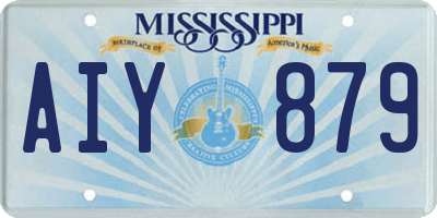 MS license plate AIY879
