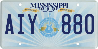 MS license plate AIY880