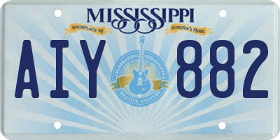 MS license plate AIY882