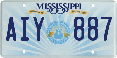 MS license plate AIY887