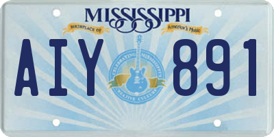 MS license plate AIY891