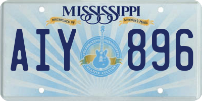 MS license plate AIY896