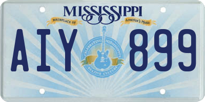 MS license plate AIY899