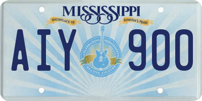 MS license plate AIY900